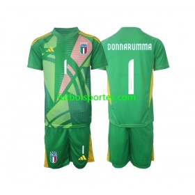 Camiseta Italia Donnarumma 1 Portero Niño Segunda Equipación Euro 2024
